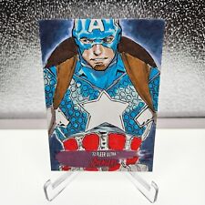 2022 Fleer Ultra Avengers Captain America Sketch Card 1/1 - Artist Signed picture