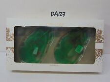 VINTAGE DILLARD'S TRIMSETTER CHRISTMAS ORNAMENT LOT OF 2 GLASS WITH GREEN  picture