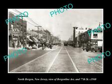 OLD 8x6 HISTORIC PHOTO OF NORTH BERGEN NEW JERSEY VIEW OF BERGENLINE AVE 1940 picture