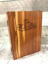 Vtg Memorial Edition Holy Bible Concordance Protestant Illustrated Wooden Case picture