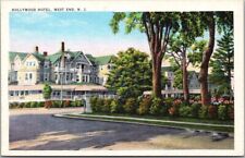 WEST END, New Jersey Postcard HOLLYWOOD HOTEL Street View / Tichnor c1930s picture