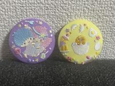Sanrio Embroidery Can Badge Little Twin Stars Gudetama Kikirara Set picture