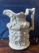 Superb Antique Charles Meigh Bacchanalian Dance Stoneware Moulded Jug Circa 1844 picture