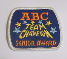 Vintage ABC Team Champion Senior Award Embroidered Patch Bowling Team Sports Old picture