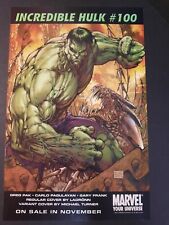 Marvel Comics INCREDIBLE HULK #100 Promo Art ~ Comic Page PRINT AD 2006 picture