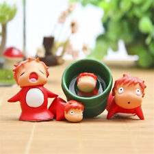 Hot 4pcs/set Hayao Miyazaki Ponyo on the Cliff Resin Figure Toy Doll Home Decor picture