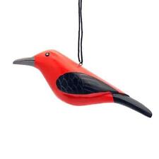 Scarlet Tanager Bird Fair Trade Nicaragua Wood Handcrafted Ornament picture