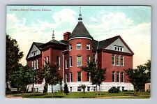 Emporia KS-Kansas, Century School, Antique, Vintage Souvenir Postcard picture