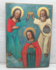 Antique Orthodox icon of  Intercession of the Blessed Virgin Mary 19th century picture