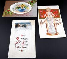 Vintage Early 1900s Happy New Year Postcard Post Card Lot picture