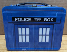 Vintage 1996 Doctor Who Tardis Tin Tote or Lunchbox Licensed by BBC  picture