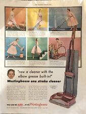 1954 Westinghouse Vacuum One-Stroke Cleaner VTG 1950s 50s PRINT AD Elbow Grease picture