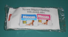 Vintage 1994 Huggies Ultratrim Diapers Sample Package Plastic Boys Girls Size 4 picture
