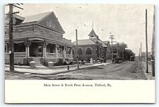 c1910 TELFORD PA MAIN STREET & NORTH PENN AVE EARLY UNPOSTED POSTCARD P3997 picture
