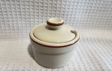 Wedgwood-ENG.-Ivory/Brown Band-2 Inch Mini Jelly/Marmalade Crock/Jar picture