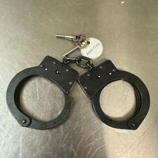 Vintage AMERICAN HANDCUFF Co. Black Handcuffs w/ Key - Fond Du Lac, WI WORKING picture