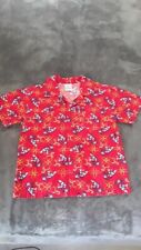 2 Vintage Disney  Mickey Mouse Surfing Shirts 1 Med Adult 1 Med Child Hawaiian picture