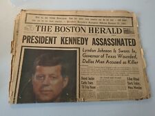 THE BOSTON HERALD NOVEMBER 23 1963 SHOCK DISBELIEF GRIEF Late City Edition. picture
