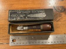 ORIGINAL ANTIQUE 1892 TOOL IN BOX - GEORGE JAEGER MAT KNIFE - NYC picture