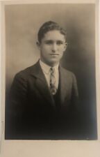 Vintage Post Card RPPC School Portrait Young man VITAVA 1925-34, Unposted picture