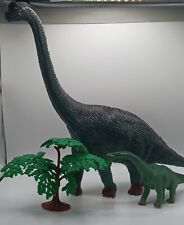 Brachiosaurus Dinosaur Toy -set of 2. Vintage 11