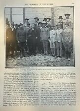 1905 Vintage Magazine Illustration Theodore Roosevelt and Rough Riders picture