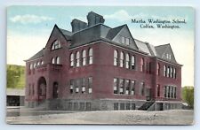Colfax Washington Martha Washington School Postcard c. 1910 DAMAGED BACK picture