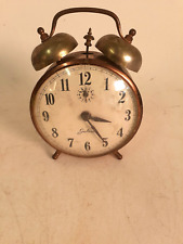 Vintage Peg Leg Alarm Clock, Copper, Robert Shaw, Running, C-03 picture