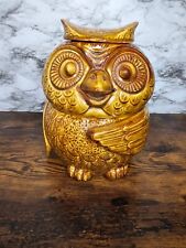 Crazing Vintage McCoy Woodsy the Owl Brown Cookie Jar Made in USA picture