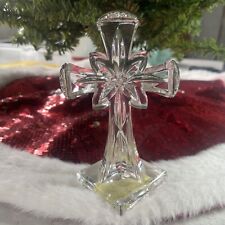Lenox Full Lead Crystal Cross Pave Faux Diamonds Made In Germany 3 3/4” Tall  picture