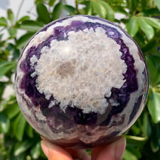 2.66LB Natural Dream Amethyst Quartz Crystal Sphere Ball Healing picture