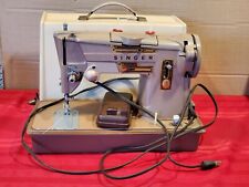 Vintage Singer Sewing Machine Model 328K w/ Hard Case Tested picture