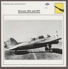 Brewster SBA and SBN Warplanes Military Aircraft Edito Service Card USA picture