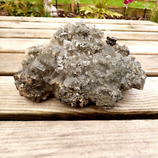 Grey Fluorite XL Cluster Ladywash Mine Derbyshire UK Mineral Specimen 15cm picture