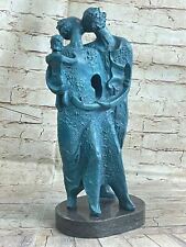 Modern Art Mid Century Man Woman and Baby by Salvador Dali Bronze Sculpture Stat picture