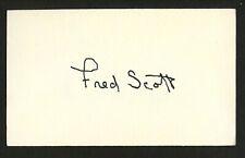 Fred Scott d1991 signed autograph 3x5 card 1930s & 1940s Singing Cowboy BAS Cert picture