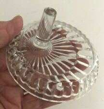 Vtg 1980 FOSTORIA Avon Clear Cut Glass RING HOLDER Trinket Dish 3.75