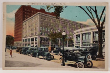 Postcard Delaware Avenue, Buffalo, N.Y.  1920's Cars Vintage picture