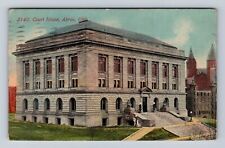 Akron OH-Ohio, Historic 1908 Court House, Antique Vintage c1915 Postcard picture