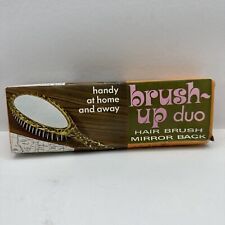 brush-up duo hair brush mirror back vintage With Box picture