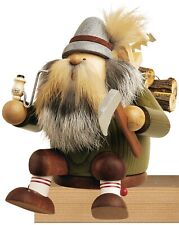 NEW IN BOX - KWO Sitting Lumberjack - German Christmas Smoker / Incense Burner picture