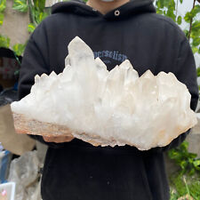 6.3lb Large Natural Clear White Quartz Crystal Cluster Rough Healing Specimen picture