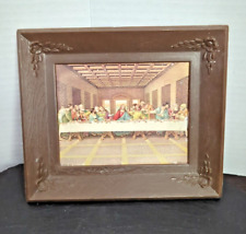Vtg Nu-Dell Corp Lithograph Last Supper Wall Hanging, Hard Plastic Frame, 1960s picture