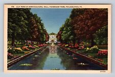 Philadelphia PA-Pennsylvania, Lily Pond, Fairmount Park, Vintage Postcard picture