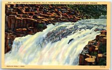 Postcard - Salmon Jumping Punch Bowl Falls, Hood River - Oregon picture