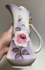 Vintage Pitcher Handpainted Pink Rose picture
