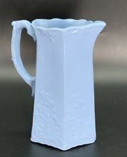 Antique James Dudson fluted blue stoneware pitcher jug Hanley England 1890-1917 picture
