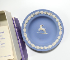 Wedgwood Blue Jasperware Capricorn Zodiac Sign UK Trinket Dish Plate With Box picture