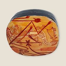Australian Aboriginal Mimih Spirits Hand Painted Trinket Box Wooden Indigenous   picture