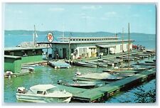 1960 Kentucky Lake State Park Boat Basin Texaco Gas Station Kentucky KY Postcard picture